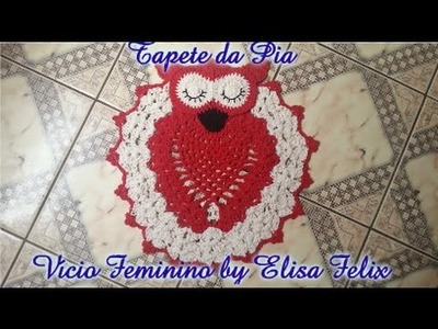 Jogo de banheiro coruja: Tapete da pia Vício Feminino by Elisa Felix