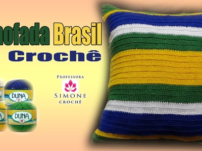 Almofada Crochê Duna Brasil - Professora Simone