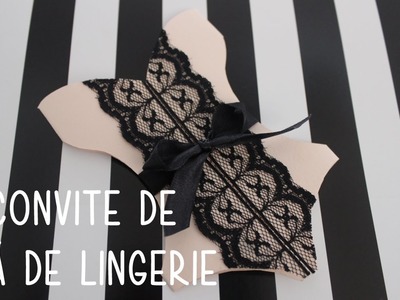 Como Fazer Convite Chá de Lingerie - Corpete - Faça Você Mesmo - DIY