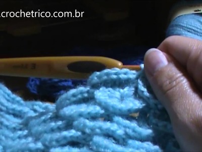 Crochê para Canhotas - Touca em Ponto Escama - Parte 04.06