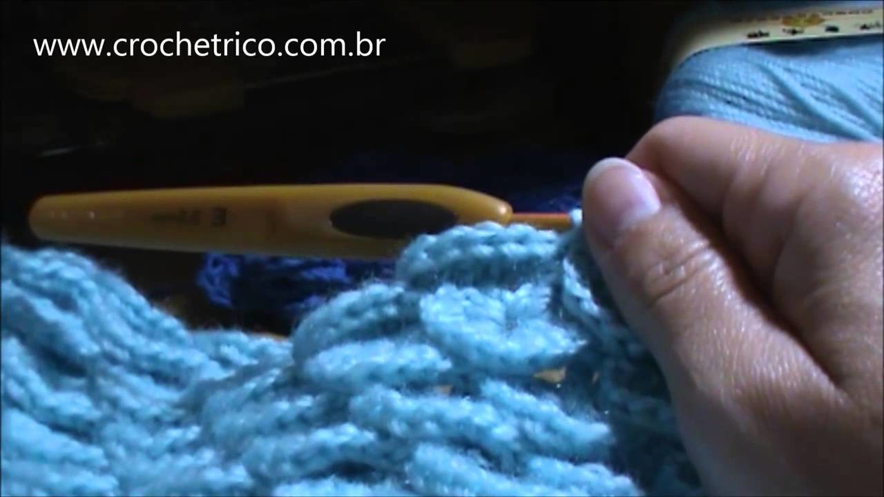 Crochê para Canhotas - Touca em Ponto Escama - Parte 04.06