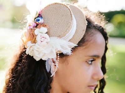 DIY: Faça voce mesma um lindo e charmoso "mini chapeu vintage" Estilo Casquete