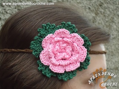 Headband de Croche Floral - Aprendendo Crochê