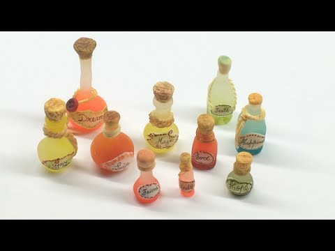 Miniature Wish Bottles- Polymer clay and latex molds (Tutorial)