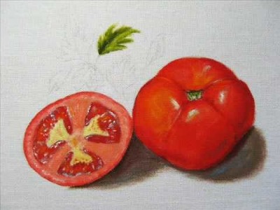 Pintura em tecido - Como pintar tomate passo a passo