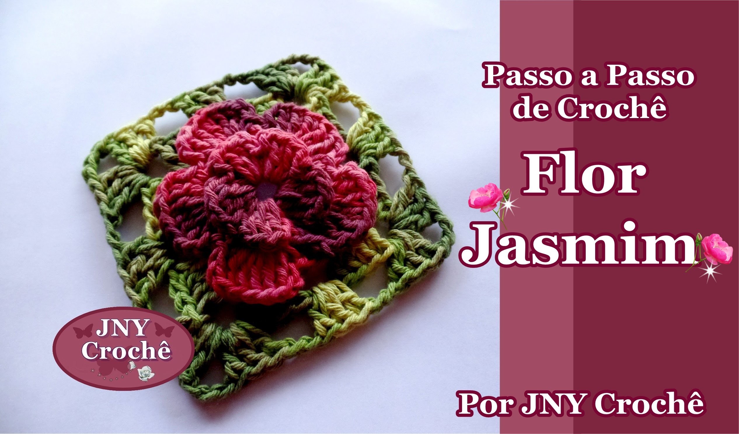 Passo a Passo Flor de Crochê Jasmim por JNY Crochê