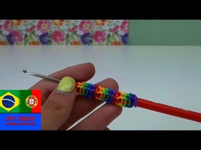 Pegador de lápis fácil Rainbow Loom sem tear Tutorial - loom bands pencil grip