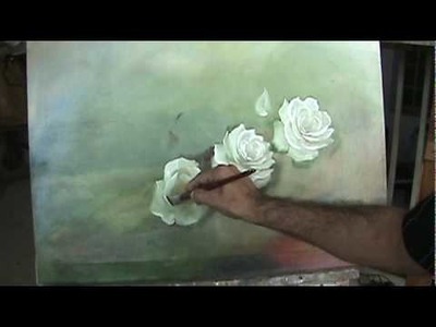 Pintando um quadro de rosas parte 3