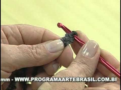 ARTE BRASIL - CLAUDIA MARIA - CACHECOL DE CORRENTINHAS EM CROCHÊ (06.09.2010 - Parte 1 de 2)