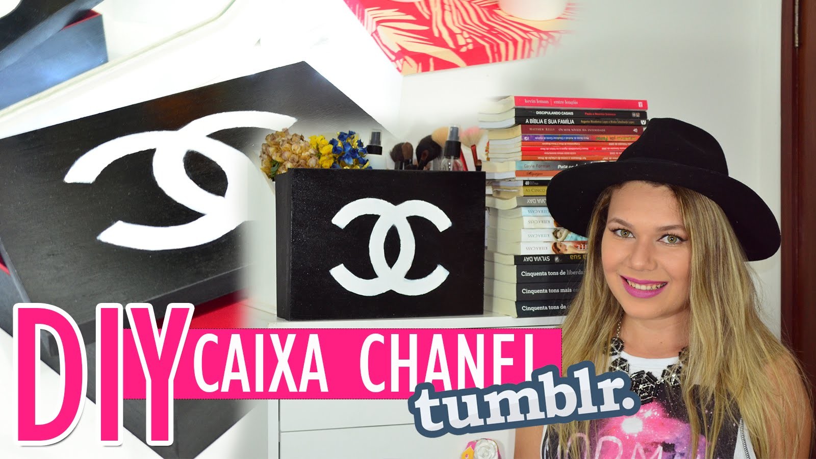 Organizador Chanel  para Makes, Livros, Óculos - Tumbrl - Faça Você Mesma|DIY