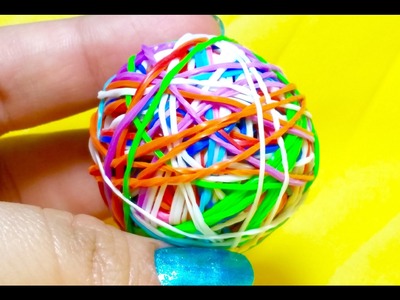 Rainbow Loom: Como fazer bola de ELÁSTICO-BOLA DE GOMITAS- TUTORIAL DE GOMITAS