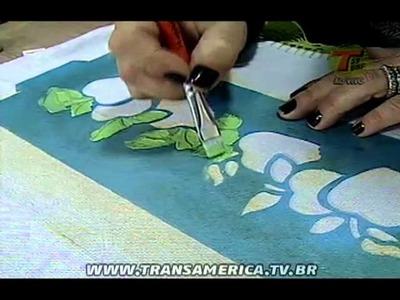 Tv Transamérica - Pintura em tecido com stencil