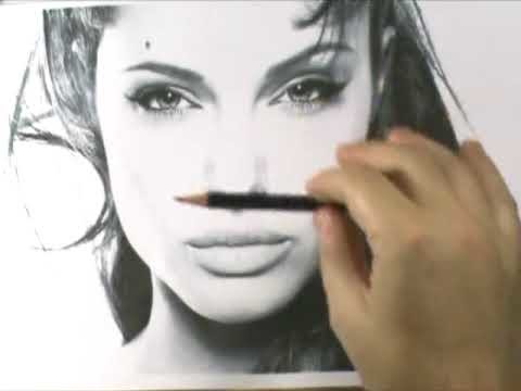 Como Desenhar um Retrato - Angelina Jolie