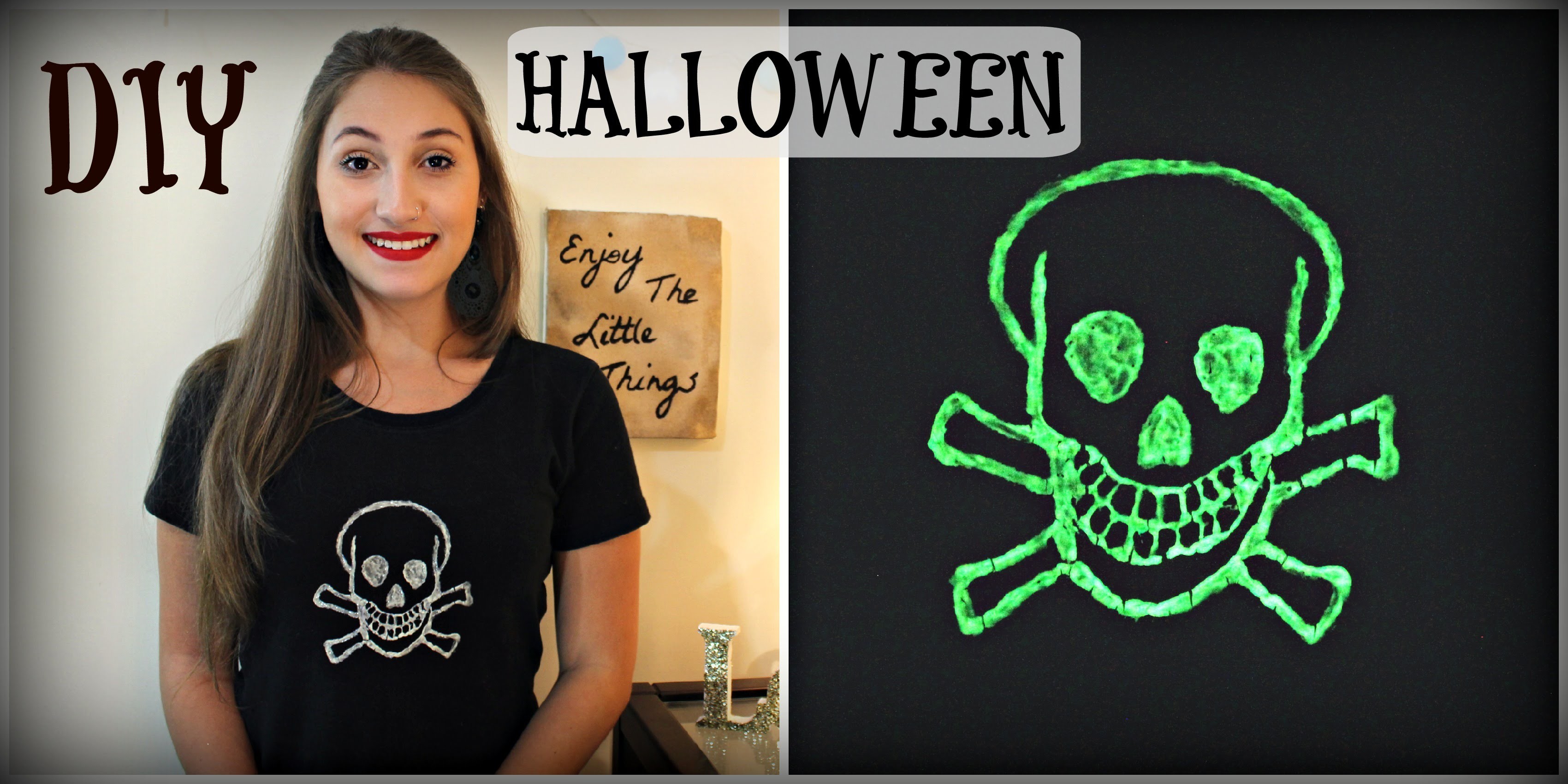DIY Halloween: Customização com Tinta que Brilha no Escuro