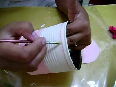 Latinha reciclada passo 3