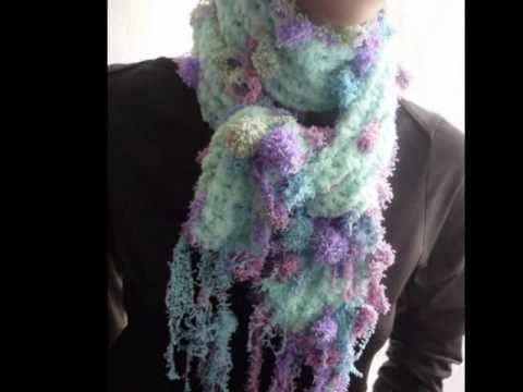 Meu cachecol koralfarben - Mein gehäkelter Koralfarben Schal.scarf, lace, bufanda, xale