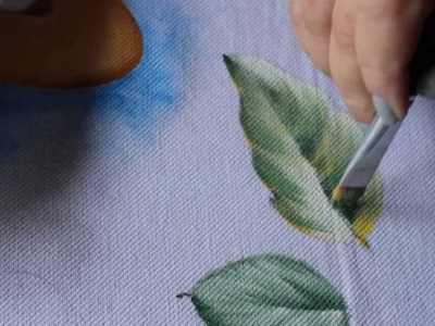 Pintura em tecido Eliane Nascimento: Como eu pinto folhas