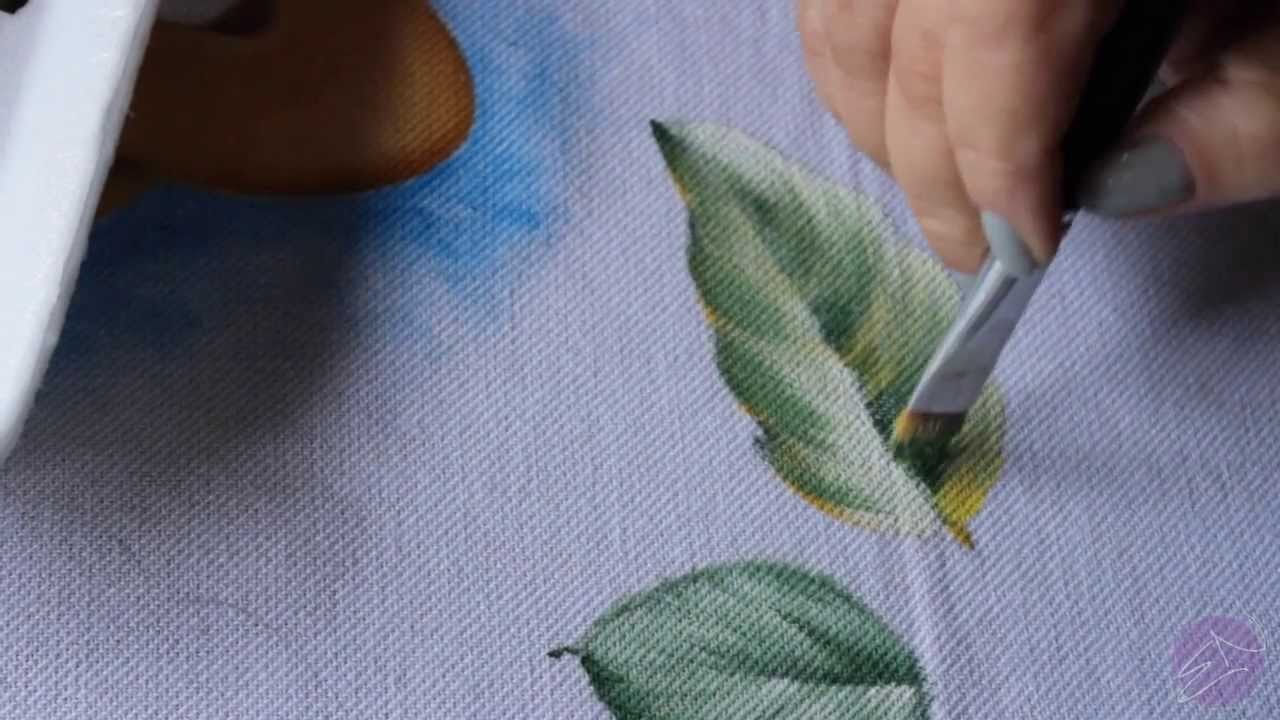 Pintura em tecido Eliane Nascimento: Como eu pinto folhas