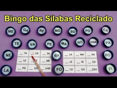 BINGO DAS SÍLABAS RECICLADO