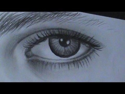 Desenho de um olho com detalhes