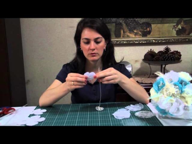 DIY - Bouquet de broches e tecidos - 3ª parte