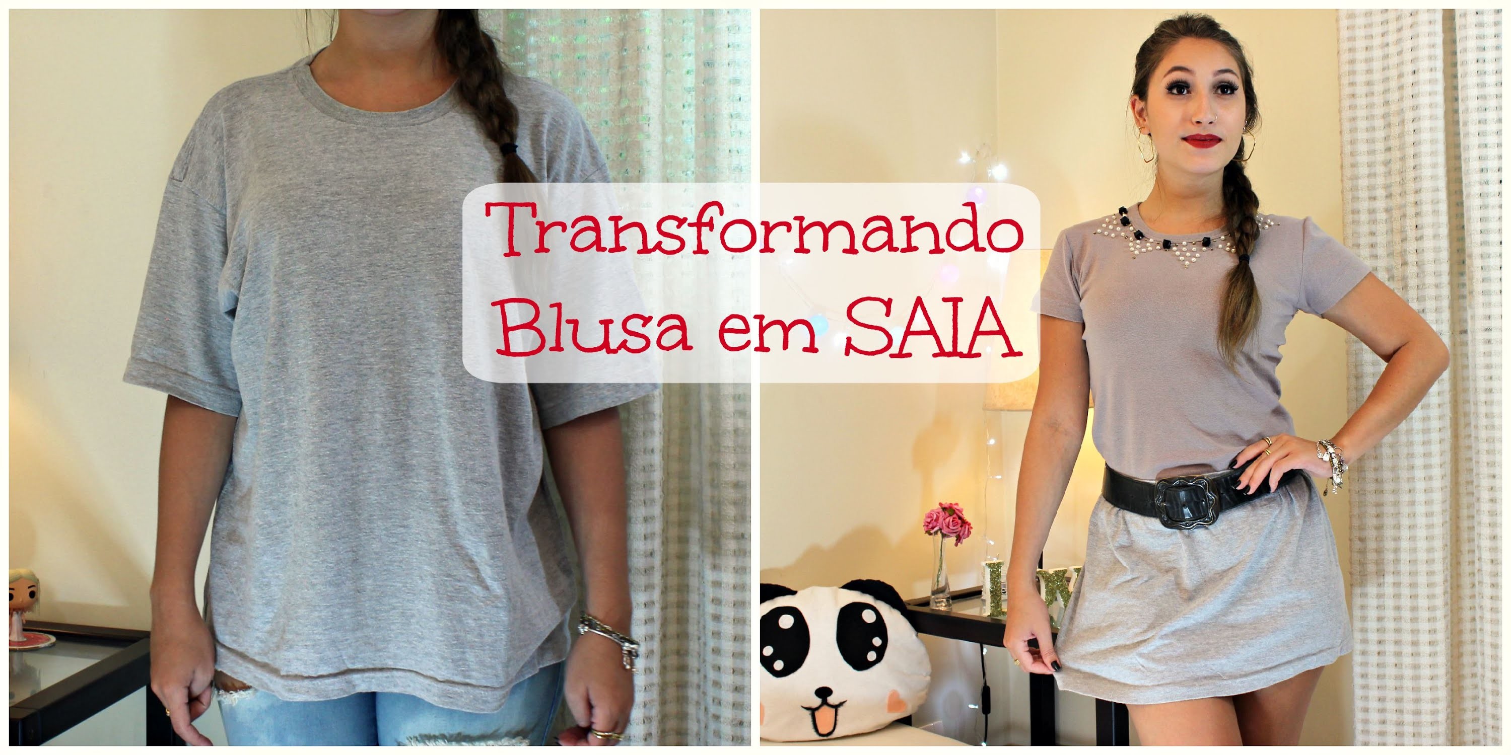 DIY - Customização: Transformando Blusa em SAIA