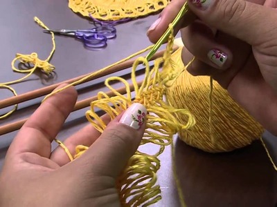 Mulher.com 24.11.2014 - Blusa Amarela Croche de Grampo por Eliete Massi - Parte 1