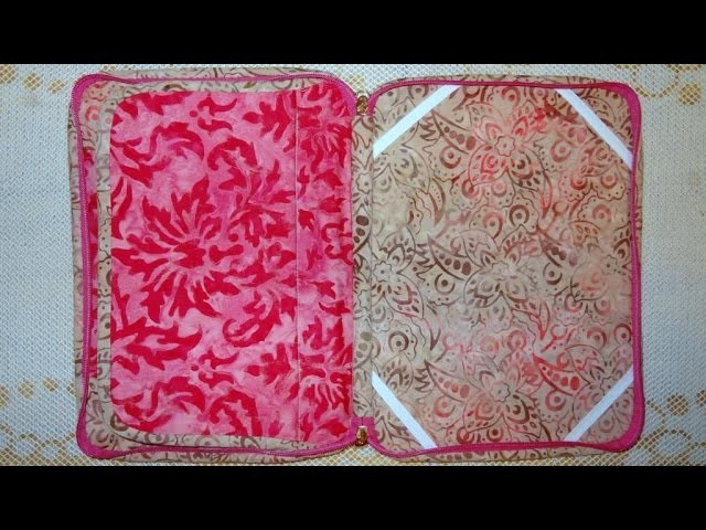 Capa para tablet em tecidos batik - Maria Adna Ateliê - Aula de capa para tablet - Capa para tablet