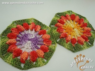 Flor de Croche Pipoca - Aprendendo Crochê
