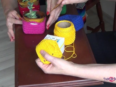 TUDO DE BOM 25 e 26.12.14 Cachepot crochet-Corais-mensagens natalinas