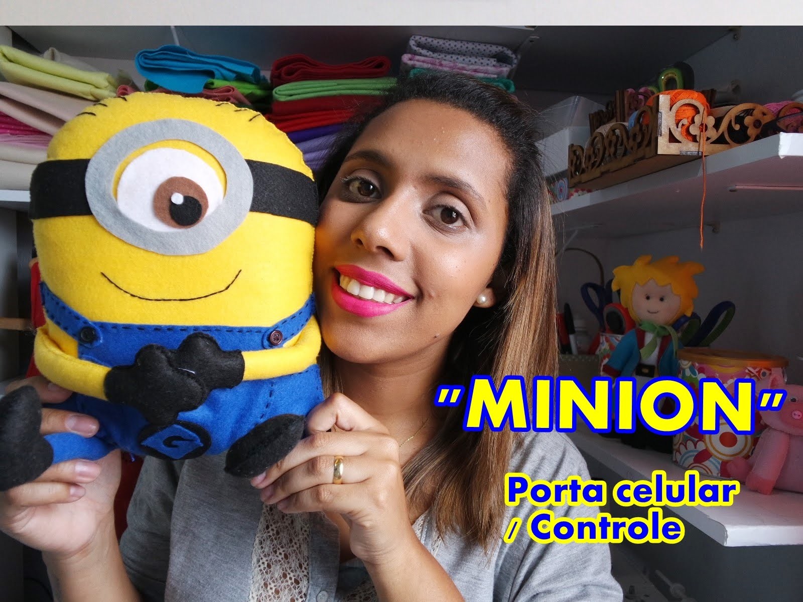 DIY MINION com bolso porta objetos