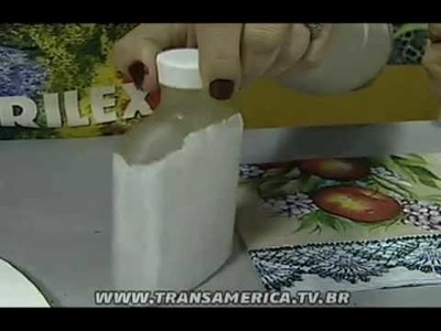 Tv Transamérica - Artesanato: Técnica de craquele em vidro em relevo - Parte 1