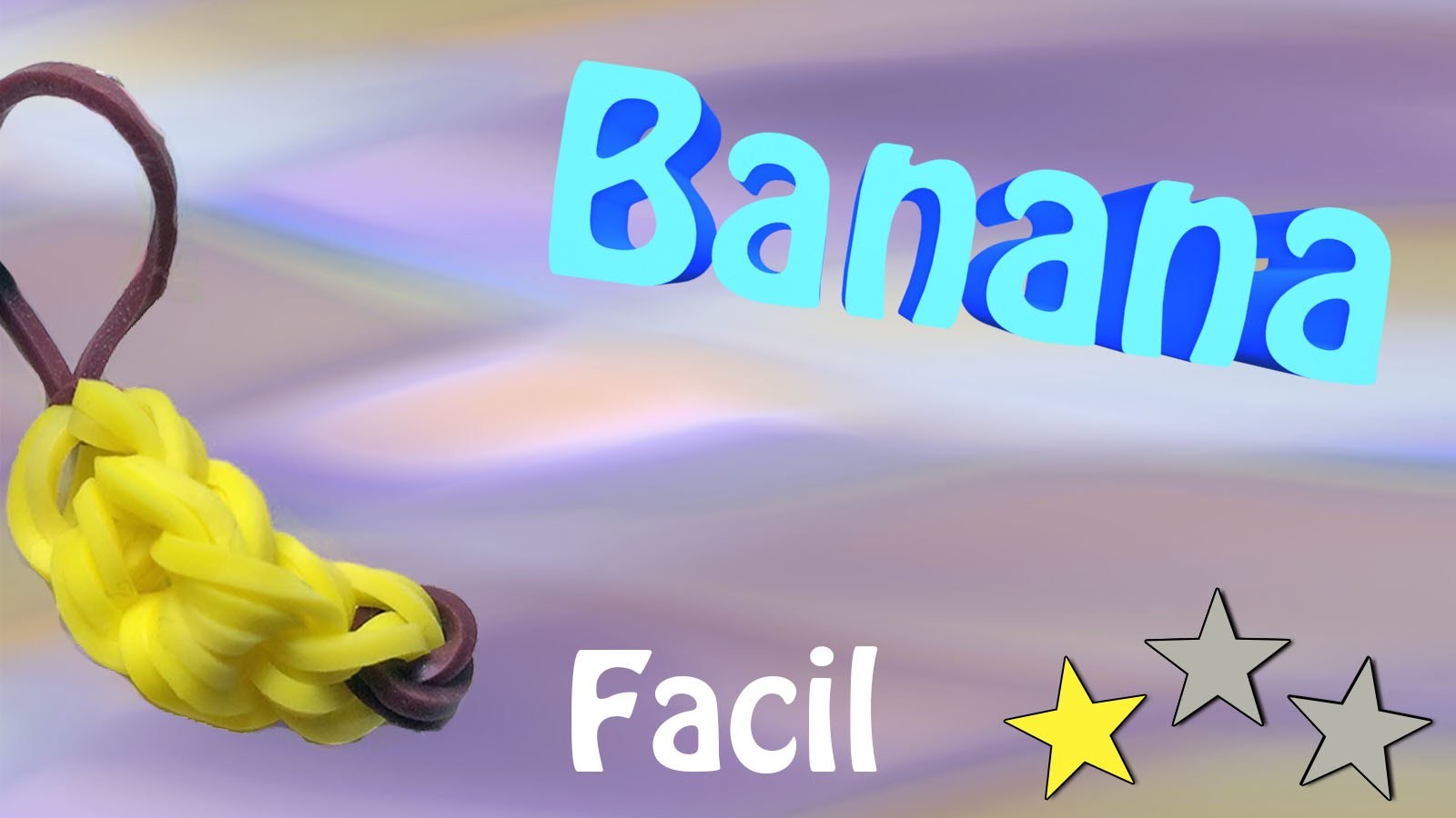 Como Fazer uma Banana de Elasticos coloridos sem tear