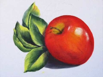 Pintura em tecido - Como pintar maçã vermelha