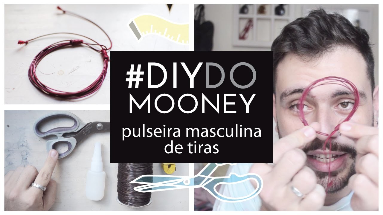 Como fazer uma pulseira masculina de tiras | DIY | DANIEL MOONEY