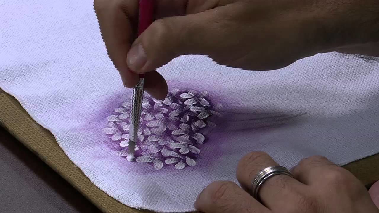 Mulher.com 06.02.2015 Luis Moreira - Dicas pintura em tecido flores Parte 1.2