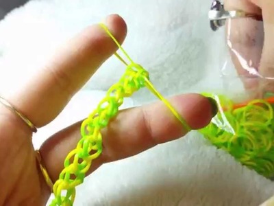 Como fazer pulseiras de elástico fácil e rápido  (Rainbow Loom)
