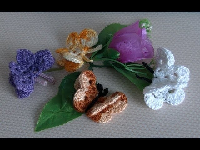 Borboleta Crochet Part-1 -Crochet butterfly Part-1