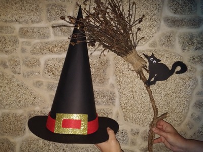 Como fazer chapéu de bruxa para Halloween - DIY - witch's hat for Halloween