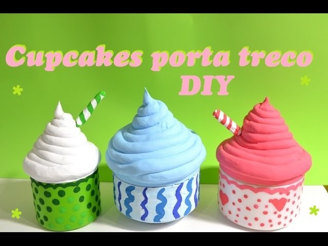 DIY Cupcackes feitos com potes de creme(porta treco e decorativos)