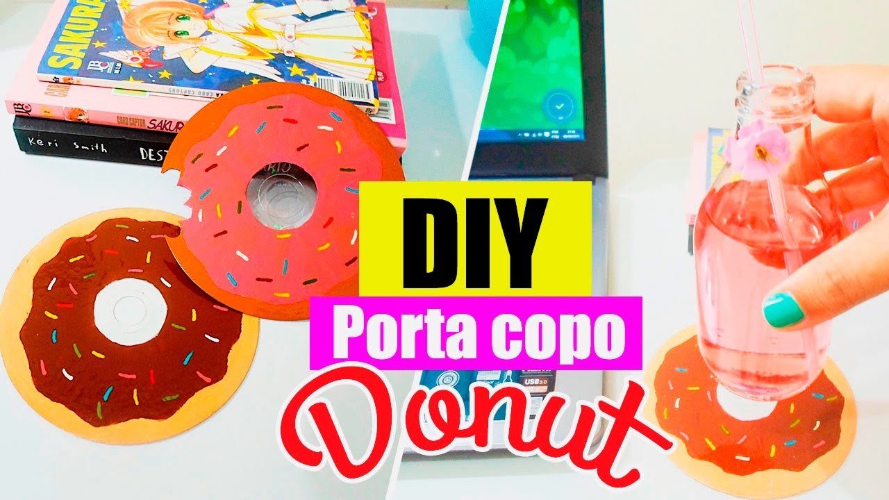 DIY: Porta copo de DONUT ♡