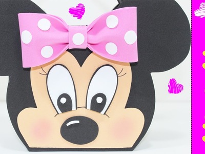 Artesanato EVA - Lembrancinha Minnie Mouse  - Como fazer - Segredos de Aline