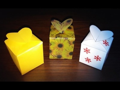 Lindas caixinhas de papel para lembranças - DIY - Beautiful paper boxes for souvenirs
