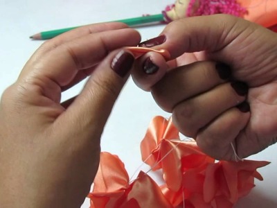 DIY - Tiara com flor de cetim