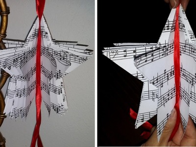 Estrela de Natal com papel reciclável - DIY - Christmas star made of paper