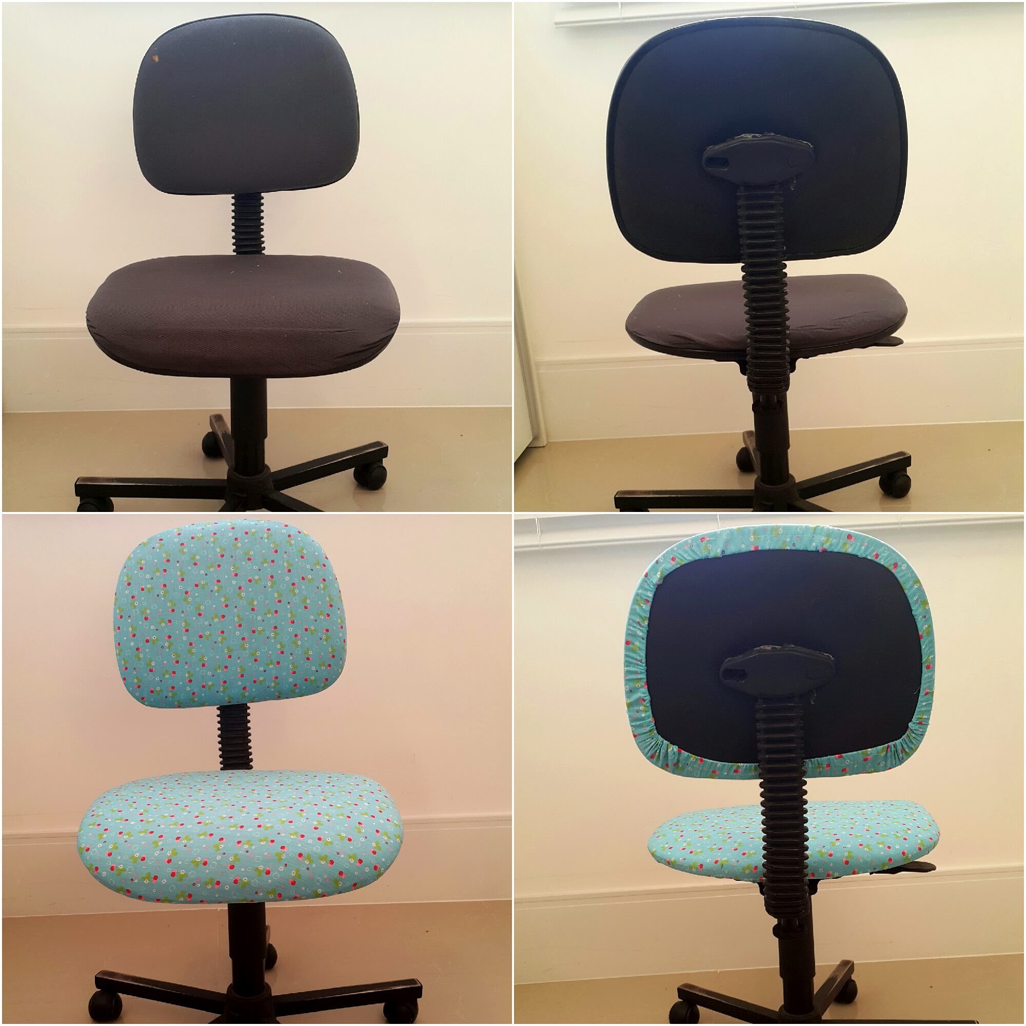 Reformando sua Cadeira do Escritório - Capa para Cadeira - DIY Office Chair Covering