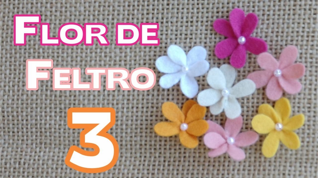 Como fazer Flor de Feltro 3  - PAP (passo a  passo) - DIY - Feltro #6