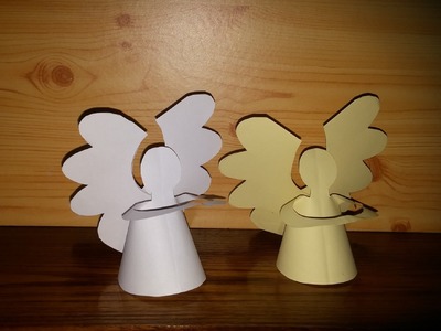 Anjo de Natal de papel facil - DIY- Paper angel