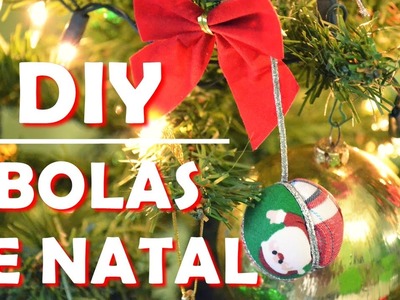 DIY | Decoração de Natal | Bolas de Isopor com Tecidos
