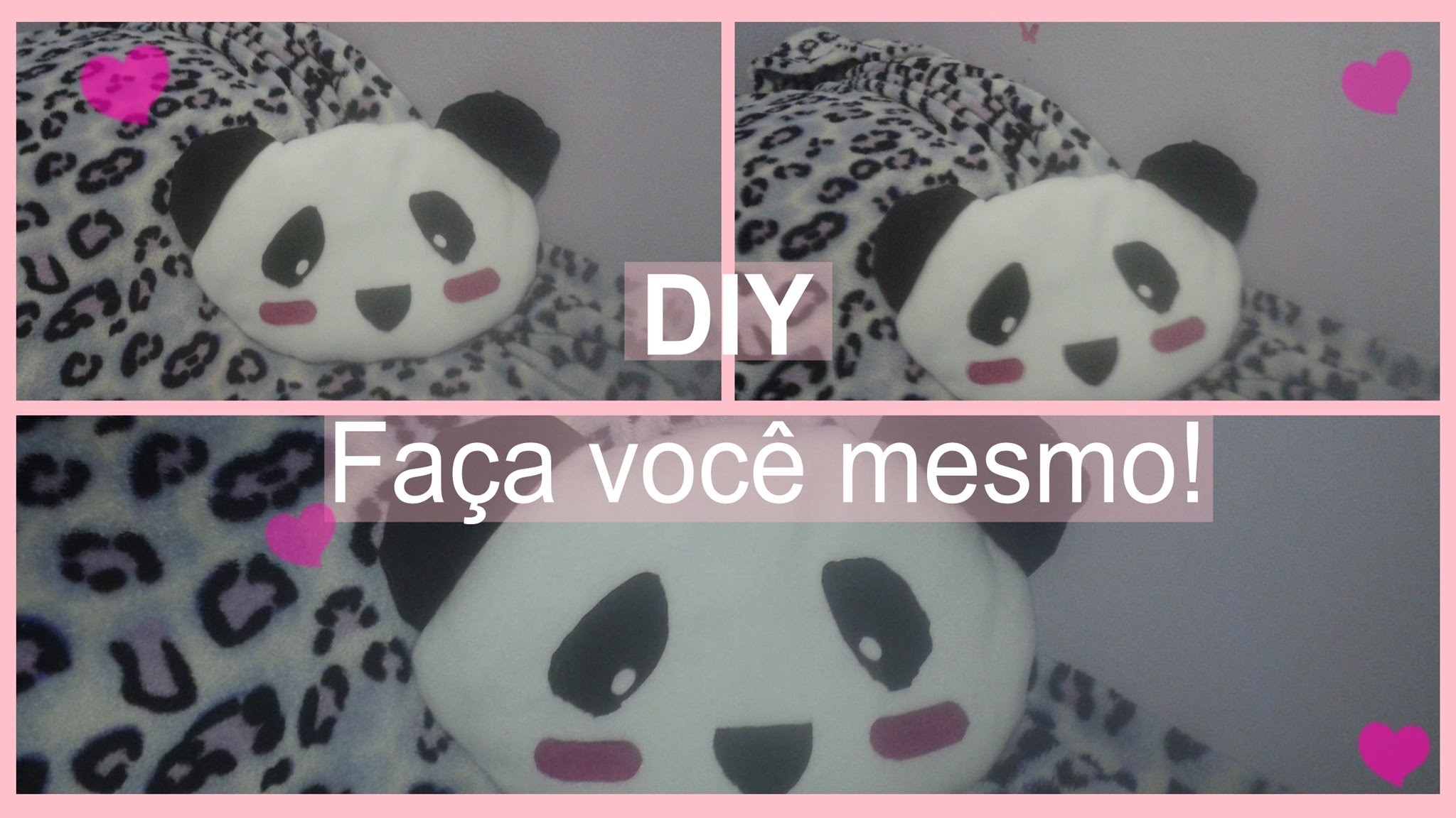 DIY : Almofada PANDA (Fácil, Fofa e Fácil haha)